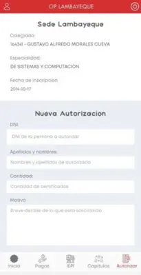 Cip Lambayeque Movil android App screenshot 1